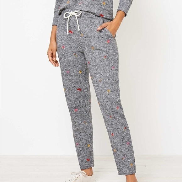 Lou & Grey for Loft Heart Emoji Fleeceback Sweatpants - XS - Picture 1 of 6